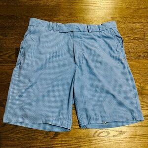 Men’s RLX Blue Checkered Men's Golf Shorts. Size 32.